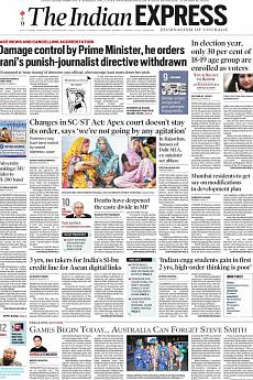 The Indian Express Mumbai - April 4th 2018