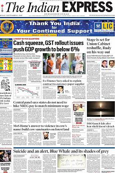 The Indian Express Delhi - September 1st 2017