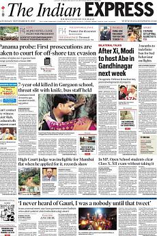 The Indian Express Delhi - September 9th 2017