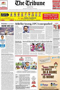 The Tribune Delhi - August 3rd 2016