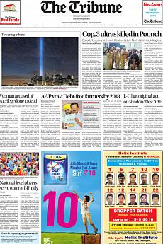The Tribune Delhi - September 12th 2016