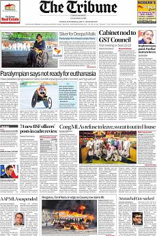 The Tribune Delhi - September 13th 2016