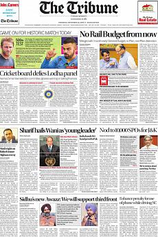 The Tribune Delhi - September 22nd 2016