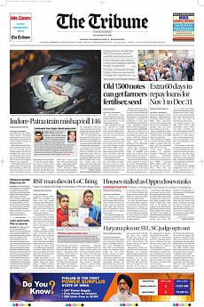 The Tribune Delhi - November 22nd 2016