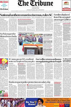 The Tribune Delhi - December 1st 2016