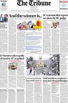 The Tribune Delhi - March 11th 2017