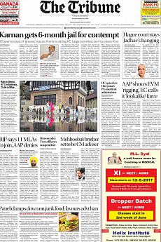 The Tribune Delhi - May 10th 2017