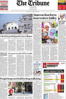 The Tribune Delhi - June 13th 2017