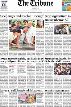 The Tribune Delhi - September 7th 2017