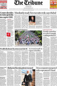 The Tribune Delhi - September 13th 2017