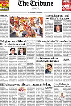 The Tribune Delhi - January 12th 2018