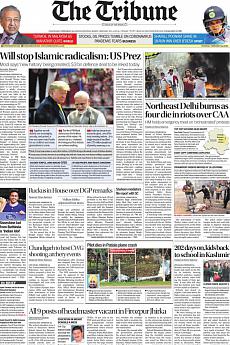 The Tribune Delhi - February 25th 2020