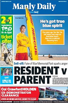 Manly Daily - March 31st 2016