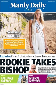 Manly Daily - April 19th 2016