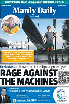 Manly Daily - April 23rd 2016