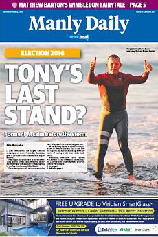 Manly Daily - July 2nd 2016