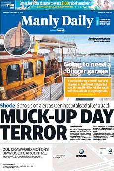 Manly Daily - September 22nd 2016